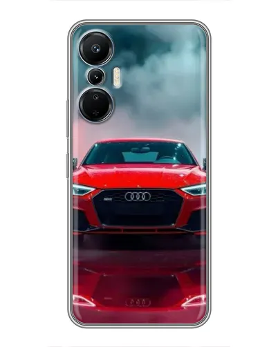 Чехол для Infinix Hot 20 (4G) с картинкой «Audi RS — красный стиль»