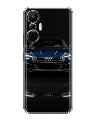Чехол для Infinix Hot 20 (4G) с картинкой «Audi — ночное отражение»