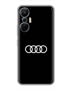 Чехол для Infinix Hot 20 (4G) с картинкой «Audi White Logo»