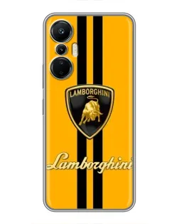 Чехол для Infinix Hot 20 (4G) с картинкой «Lamborghini Stripe желтый»