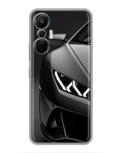 Чехол для Infinix Hot 20 (4G) с картинкой «Lamborghini фары детализация»