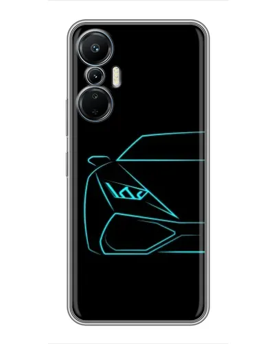 Чехол для Infinix Hot 20 (4G) с картинкой «Голубой силуэт Lamborghini» Чехол для Infinix Hot 20 (4G) с картинкой «Голубой силуэт Lamborghini»