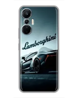 Чехол для Infinix Hot 20 (4G) с картинкой «Классическая надпись Lamborghini»