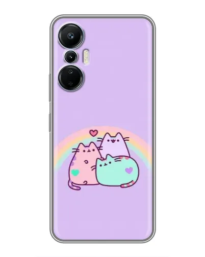 Чехол для Infinix Hot 20 (4G) с картинкой «Радужные Пушины»
