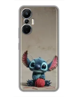 Чехол для Infinix Hot 20 (4G) с картинкой «Стич на коричневом фоне»