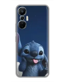 Чехол для Infinix Hot 20 (4G) с картинкой «Стич в облаках»