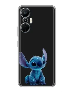 Чехол для Infinix Hot 20 (4G) с картинкой «Стич на черном»