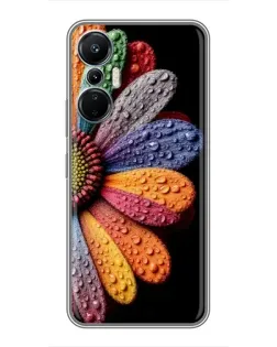 Чехол для Infinix Hot 20 (4G) с картинкой «Радужный цветок»