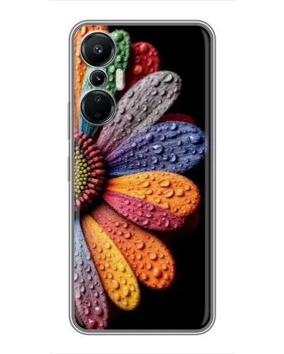 Чехол для Infinix Hot 20 (4G) с картинкой «Радужный цветок»