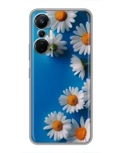 Чехол для Infinix Hot 20 (4G) с картинкой «Белоснежные маргаритки»