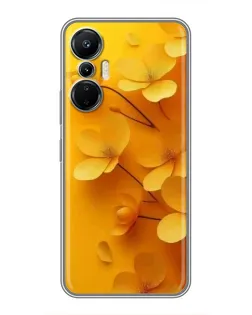 Чехол для Infinix Hot 20 (4G) с картинкой «Золотые лепестки»