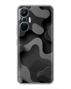 Чехол для Infinix Hot 20 (4G) с картинкой «Темный абстрактный камуфляж»