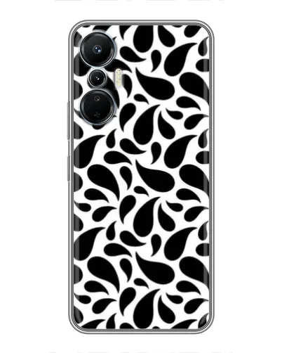 Чехол для Infinix Hot 20 (4G) с картинкой «Контрастные черные капли»