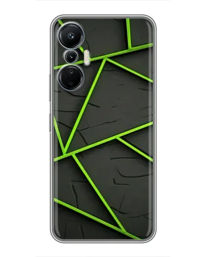 Чехол для Infinix Hot 20 (4G) с картинкой «Зеленые геометрические линии»