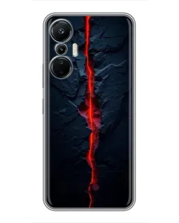 Чехол для Infinix Hot 20 (4G) с картинкой «Kрасная лавовая трещина»