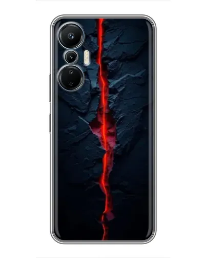 Чехол для Infinix Hot 20 (4G) с картинкой «Kрасная лавовая трещина»