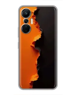 Чехол для Infinix Hot 20 (4G) с картинкой «Оранжевый разлом»