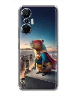 Чехол для Infinix Hot 20 (4G) с картинкой «Капи-мен супергерой»
