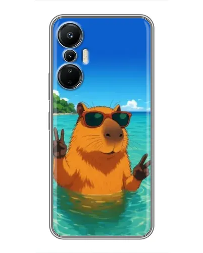 Чехол для Infinix Hot 20 (4G) с картинкой «Морская капибара» Чехол для Infinix Hot 20 (4G) с картинкой «Морская капибара»