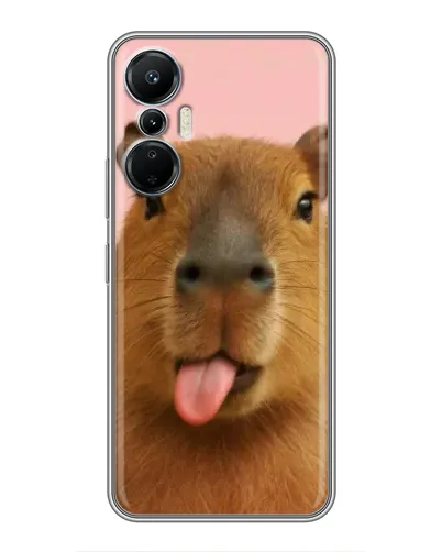 Чехол для Infinix Hot 20 (4G) с картинкой «Капибара с языком» Чехол для Infinix Hot 20 (4G) с картинкой «Капибара с языком»