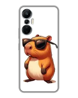 Чехол для Infinix Hot 20 (4G) с картинкой «Капибара в очках»