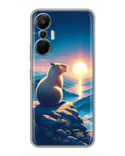 Чехол для Infinix Hot 20 (4G) с картинкой «Закат солнца с капибарой» Чехол для Infinix Hot 20 (4G) с картинкой «Закат солнца с капибарой»