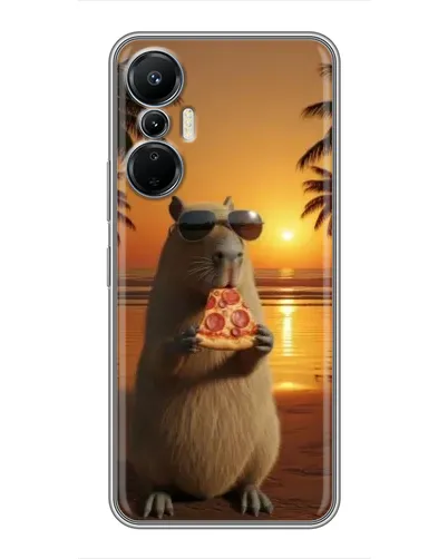 Чехол для Infinix Hot 20 (4G) с картинкой «Капибара с пиццей» Чехол для Infinix Hot 20 (4G) с картинкой «Капибара с пиццей»