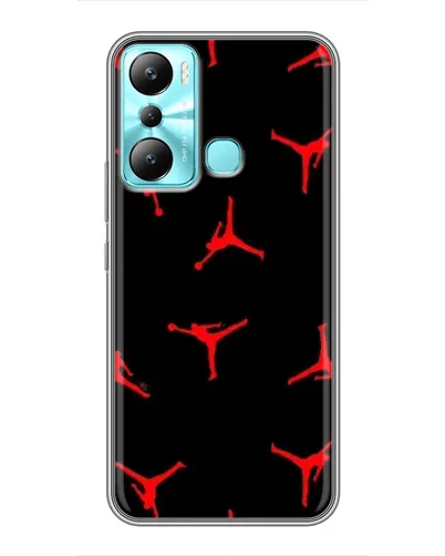 Чехол для Infinix Hot 20i (X665E) с картинкой «Jordan Red Pattern» Чехол для Infinix Hot 20i (X665E) с картинкой «Jordan Red Pattern»