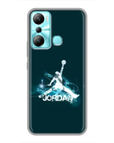Чехол для Infinix Hot 20i (X665E) с картинкой «Jordan Blue Fire» Чехол для Infinix Hot 20i (X665E) с картинкой «Jordan Blue Fire»