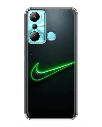 Чехол для Infinix Hot 20i (X665E) с картинкой «Неоновый контур Nike»
