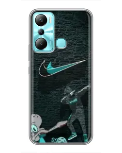 Чехол для Infinix Hot 20i (X665E) с картинкой «Спортивный арт Nike»