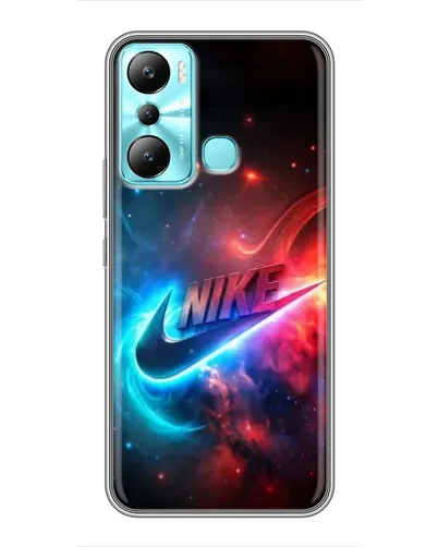 Чехол для Infinix Hot 20i (X665E) с картинкой «Огненный логотип Nike»