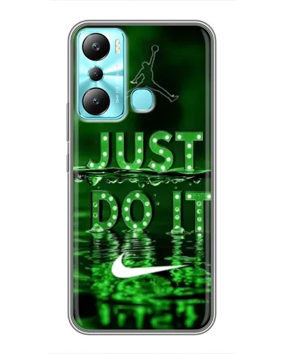 Чехол для Infinix Hot 20i (X665E) с картинкой «Зеленый неоновый Nike»
