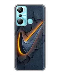 Чехол для Infinix Hot 20i (X665E) с картинкой «Объемный логотип Найк» Чехол для Infinix Hot 20i (X665E) с картинкой «Объемный логотип Найк»