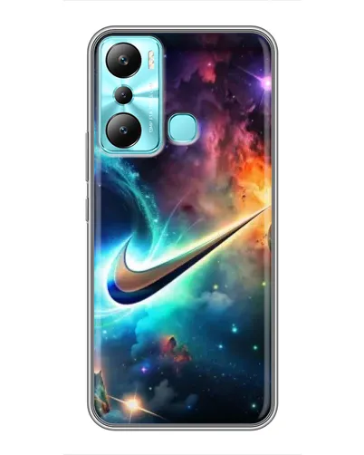Чехол для Infinix Hot 20i (X665E) с картинкой «Космический Nike Swoosh»
