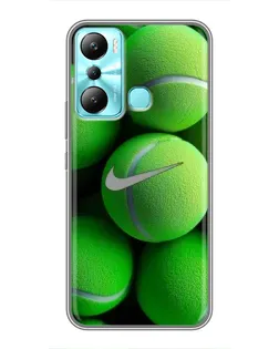 Чехол для Infinix Hot 20i (X665E) с картинкой «Теннисные мячи Найк» Чехол для Infinix Hot 20i (X665E) с картинкой «Теннисные мячи Найк»