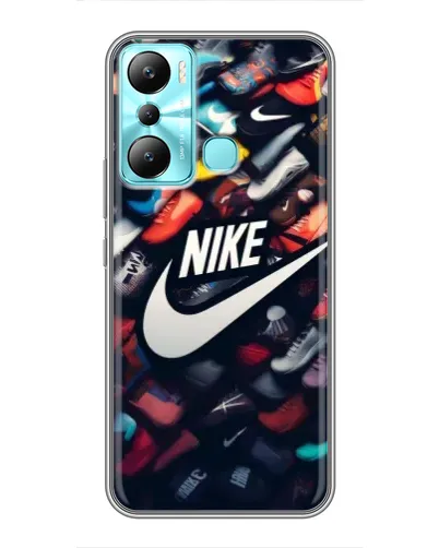 Чехол для Infinix Hot 20i (X665E) с картинкой «Коллекция кроссовок Nike»