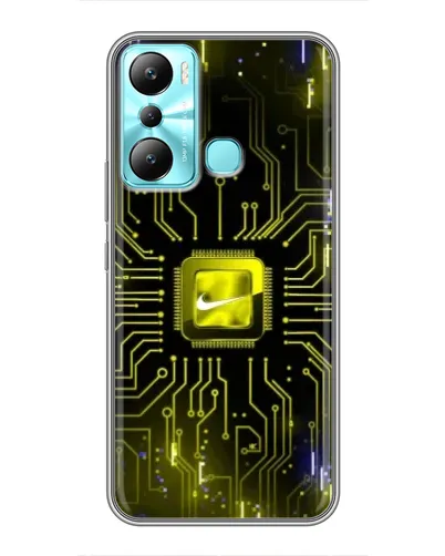 Чехол для Infinix Hot 20i (X665E) с картинкой «Nike — золотая искра»