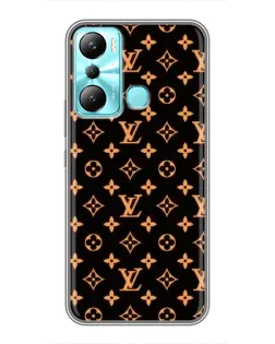 Чехол для Infinix Hot 20i (X665E) с картинкой «Золотая монограмма LV»