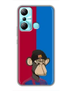 Чохол для Infinix Hot 20i (X665E) з картинкою «Bored Ape — фанат Барси» Чохол для Infinix Hot 20i (X665E) з картинкою «Bored Ape — фанат Барси»