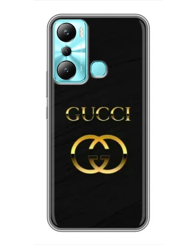 Чехол для Infinix Hot 20i (X665E) с картинкой «Золотой логотип Gucci» Чехол для Infinix Hot 20i (X665E) с картинкой «Золотой логотип Gucci»