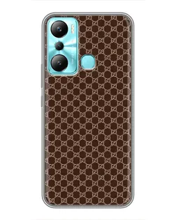 Чехол для Infinix Hot 20i (X665E) с картинкой «Gucci — шоколадная сетка»