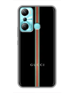 Чехол для Infinix Hot 20i (X665E) с картинкой «Gucci — строгая линия»