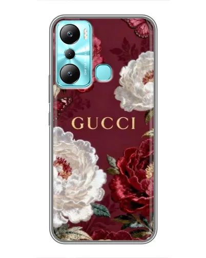 Чехол для Infinix Hot 20i (X665E) с картинкой «Gucci — бордовые розы» Чехол для Infinix Hot 20i (X665E) с картинкой «Gucci — бордовые розы»