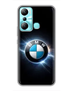Чехол для Infinix Hot 20i (X665E) с картинкой «BMW — неоновое сияние»