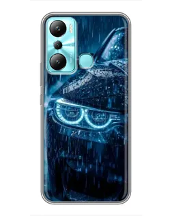 Чехол для Infinix Hot 20i (X665E) с картинкой «BMW под дождем»