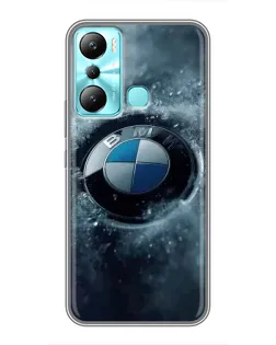 Чехол для Infinix Hot 20i (X665E) с картинкой «Логотип BMW — лед»