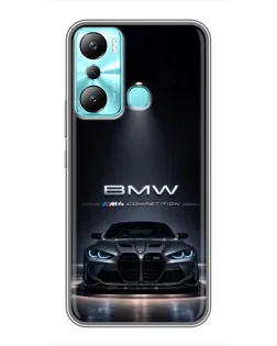 Чехол для Infinix Hot 20i (X665E) с картинкой «BMW сквозь ночной город»
