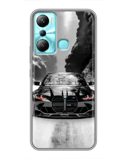 Чехол для Infinix Hot 20i (X665E) с картинкой «BMW — акварельный дрифт»