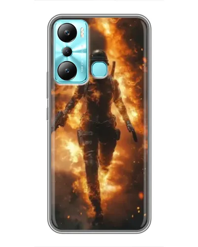 Чехол для Infinix Hot 20i (X665E) с картинкой «BMW — скорость в дожде»